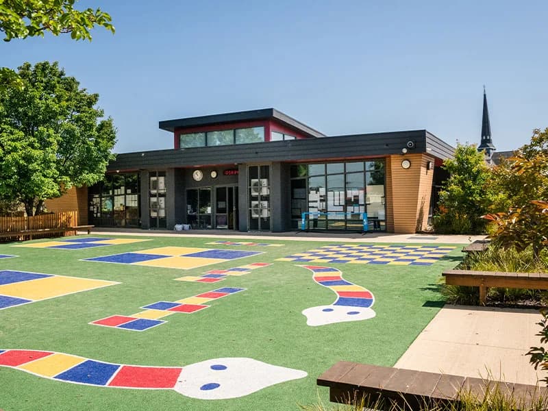 Campus buildings and grounds at School of the Good Shepherd in Gladstone Park