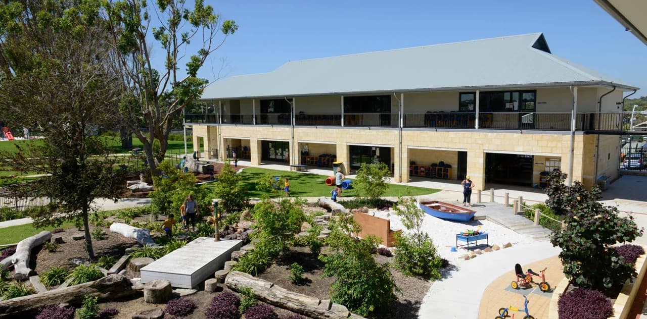 Campus buildings and grounds at Our Lady of Grace School in North Beach