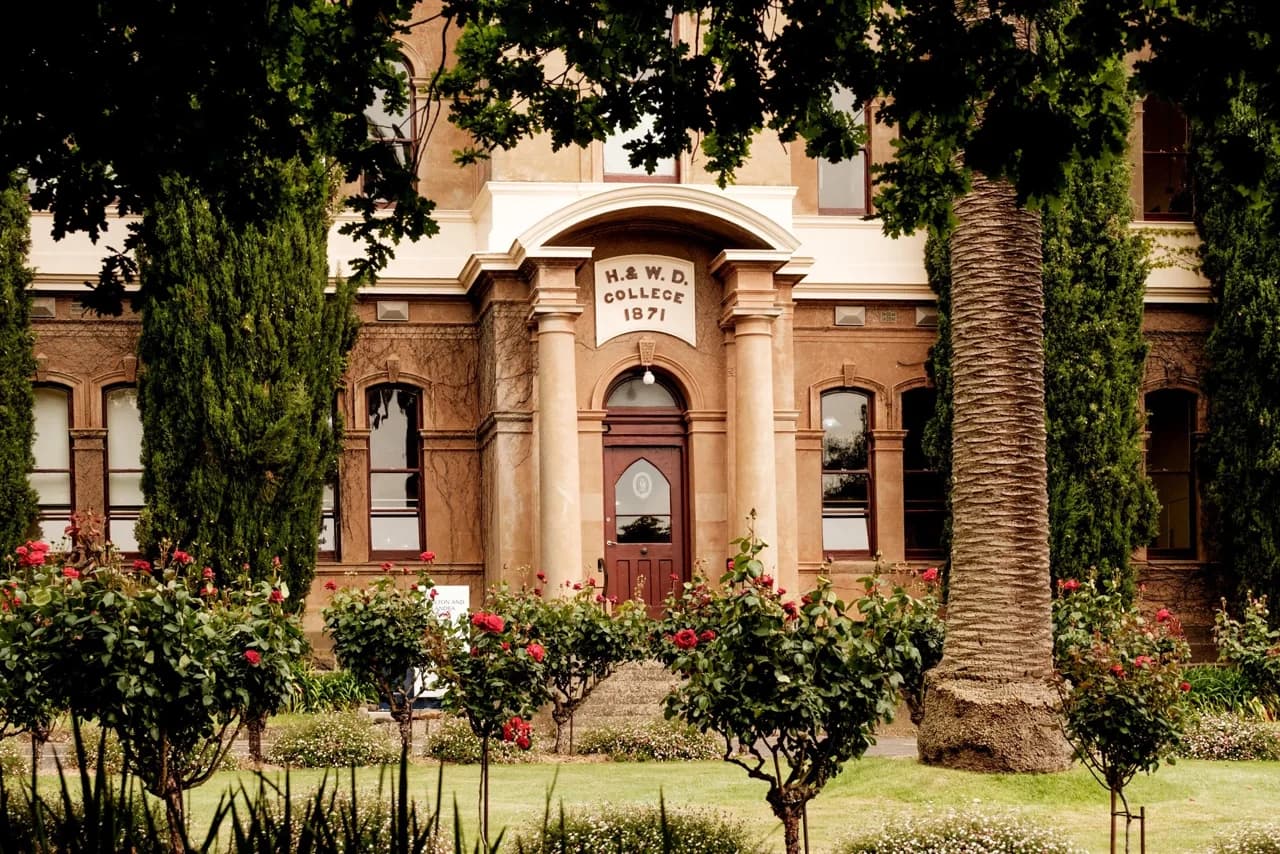Campus buildings and grounds at The Hamilton and Alexandra College in Hamilton