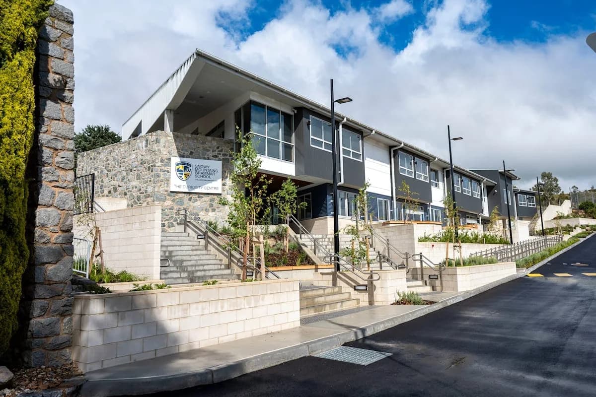 Campus buildings and grounds at Snowy Mountains Grammar School in Jindabyne