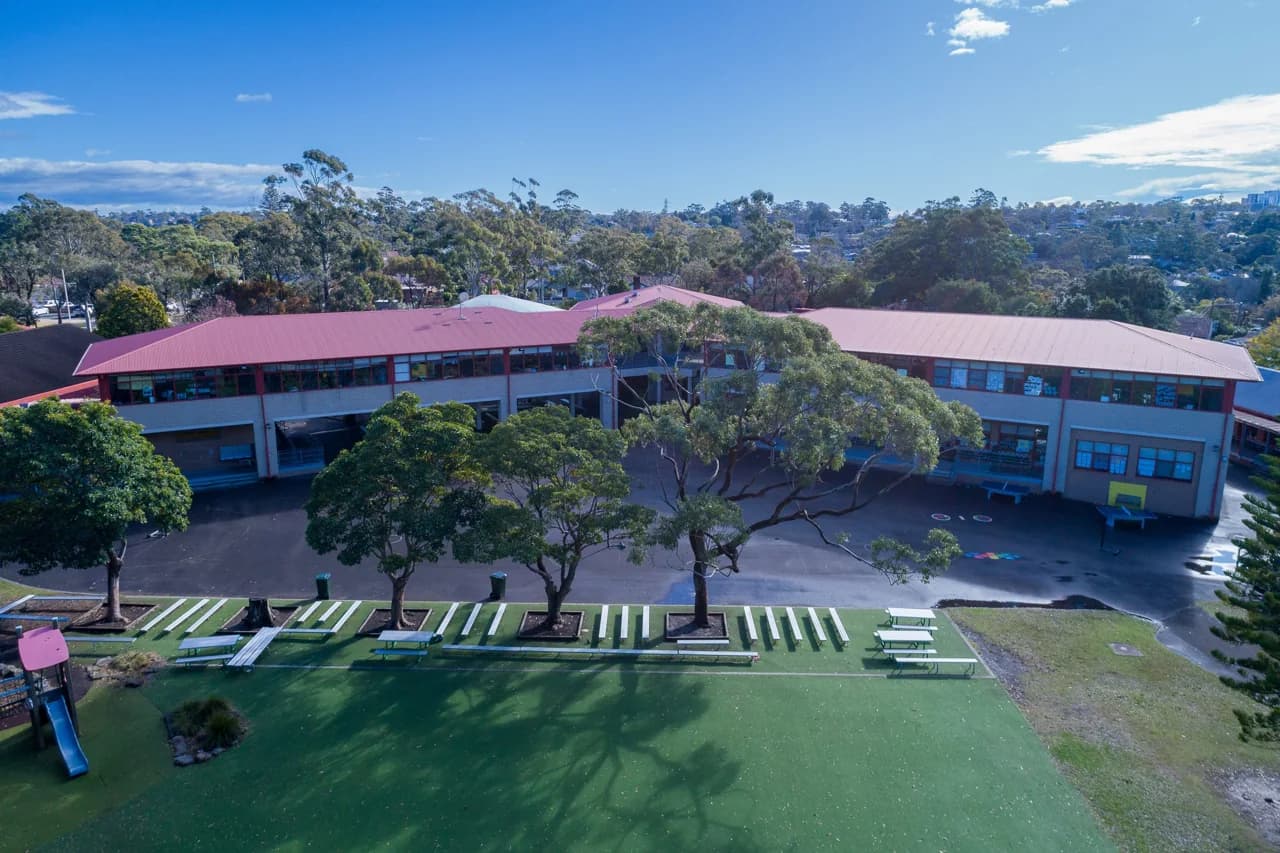 Campus buildings and grounds at Our Lady of Good Counsel Catholic Primary School in Forestville
