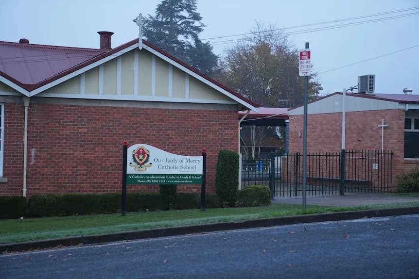 Campus buildings and grounds at Our Lady of Mercy Catholic School in Deloraine