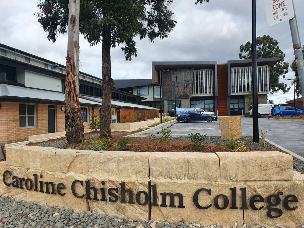 Campus buildings and grounds at Caroline Chisholm College in Glenmore Park