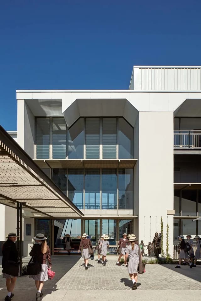 Campus buildings and grounds at St Rita's College in Clayfield