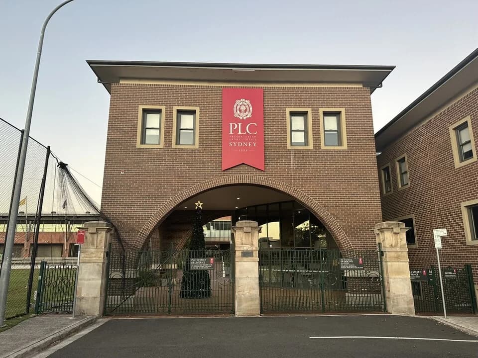 Entrance building at Presbyterian Ladies’ College Sydney in Croydon