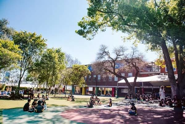 Campus buildings and grounds at St Ambrose Catholic Primary School in Concord West