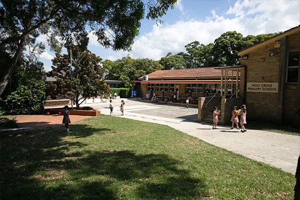 Campus buildings and grounds at Holy Cross Catholic Primary School in Woollahra