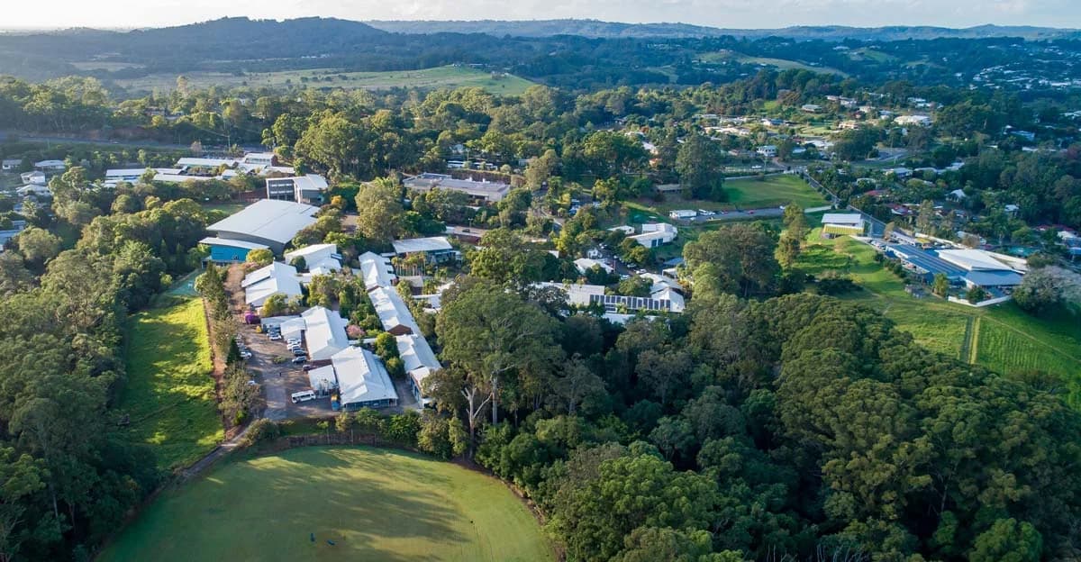 Campus buildings and grounds at Nambour Christian College in Woombye