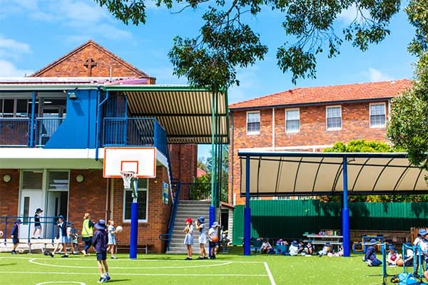 Campus buildings and grounds at Galilee Catholic Primary School in Bondi Beach