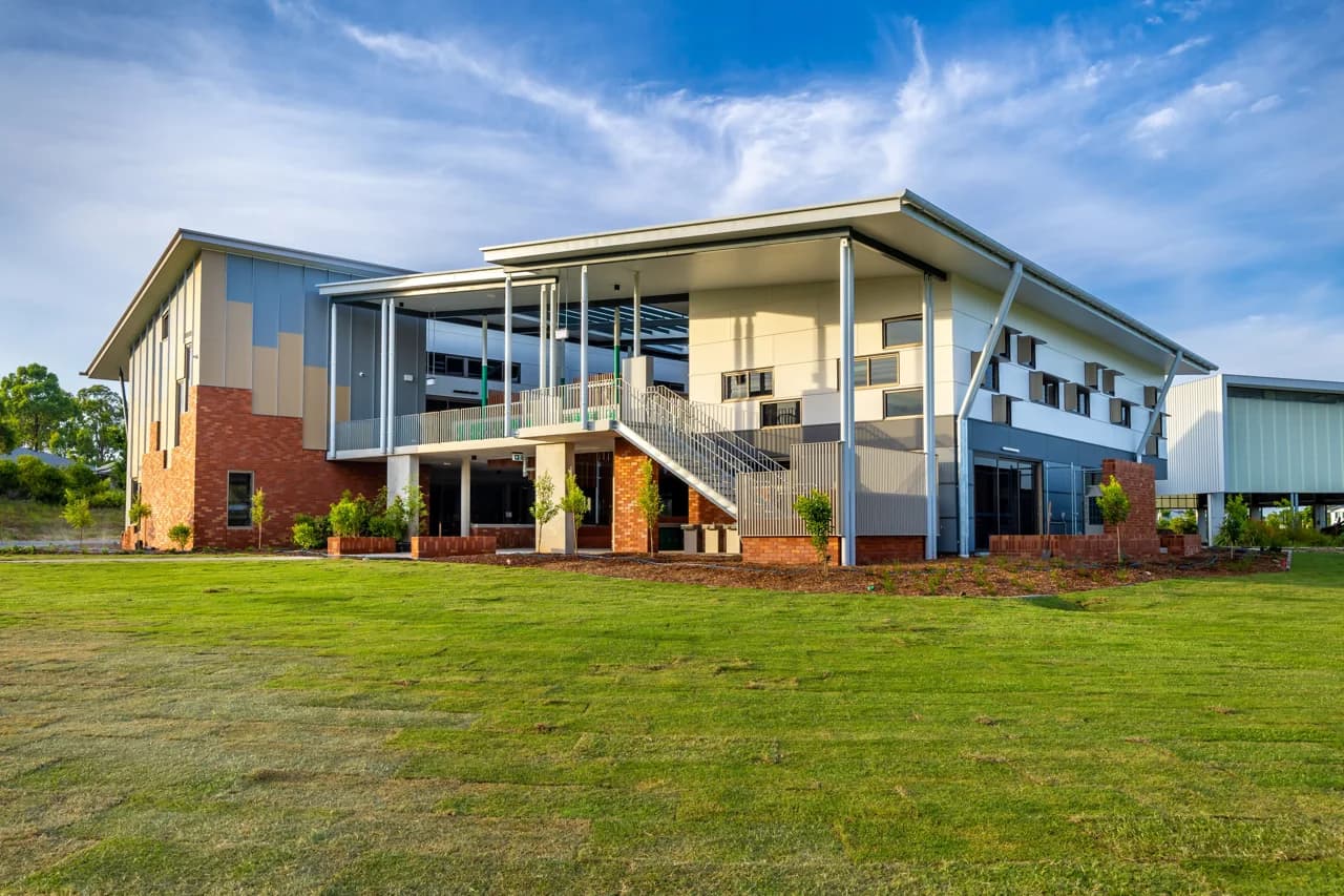Campus buildings and grounds at San Damiano College in Yarrabilba