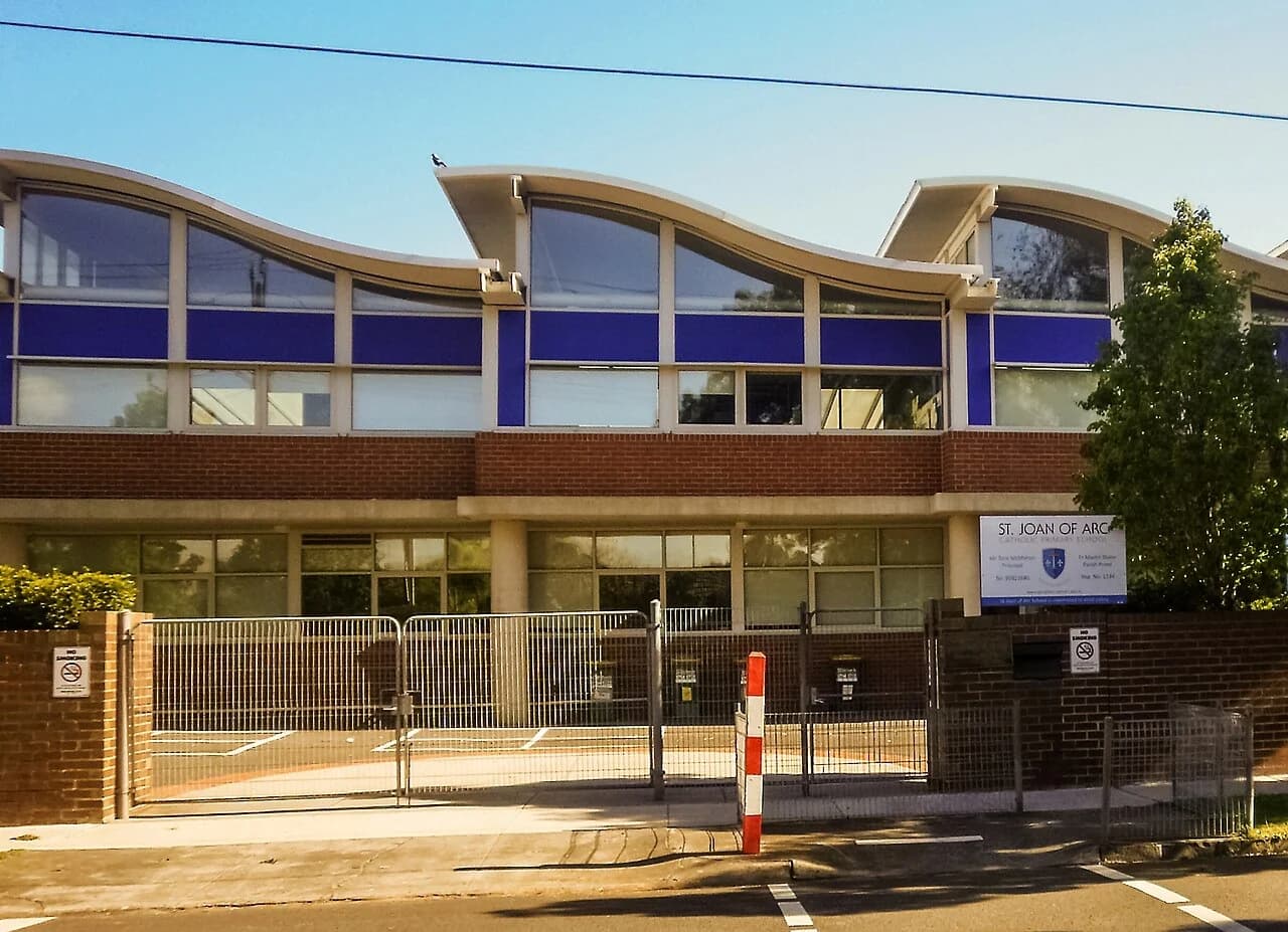 Classroom building at St Joan of Arc School in Brighton, Victoria.