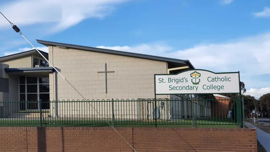 Campus buildings and grounds at St Brigid's College in Horsham