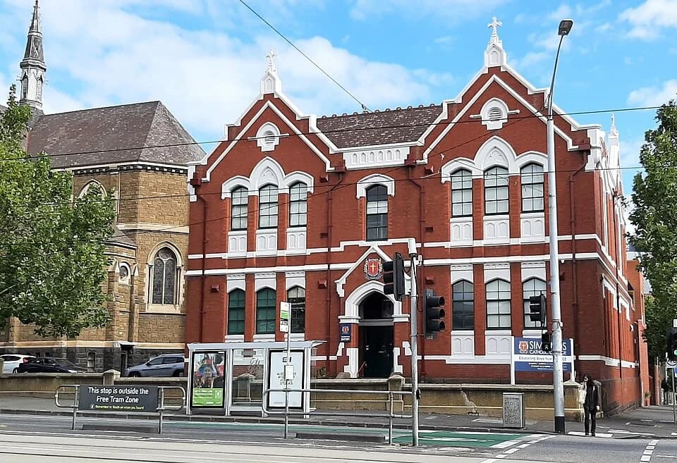 Simonds Catholic College building in West Melbourne