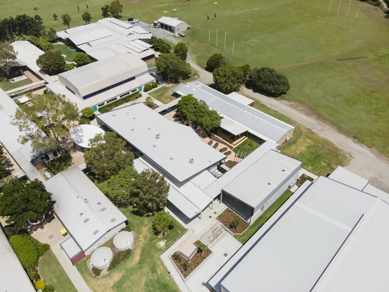 Campus buildings and grounds at St John Fisher College in Bracken Ridge