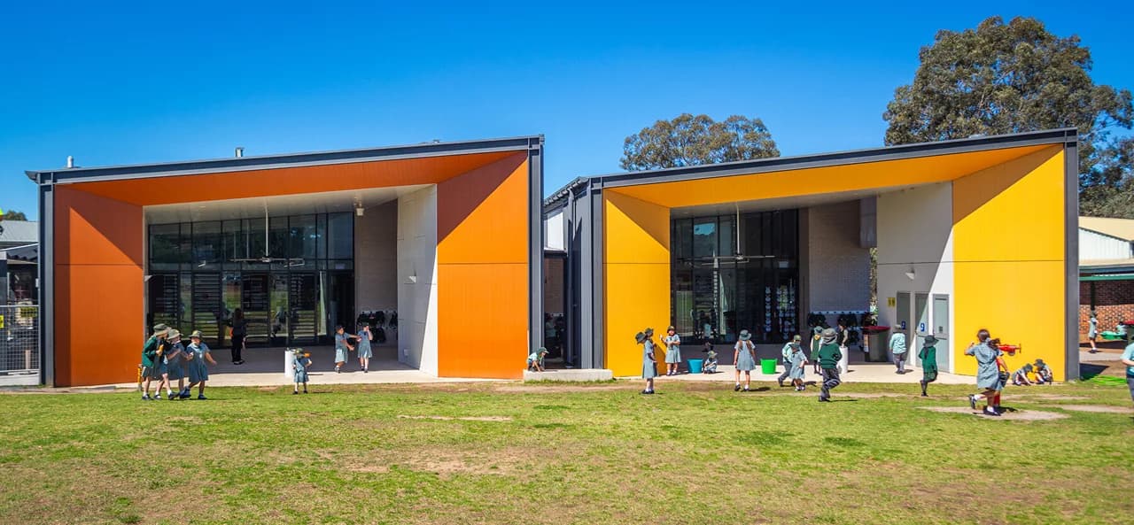 Campus buildings and grounds at Mary Immaculate Catholic Primary School in Eagle Vale