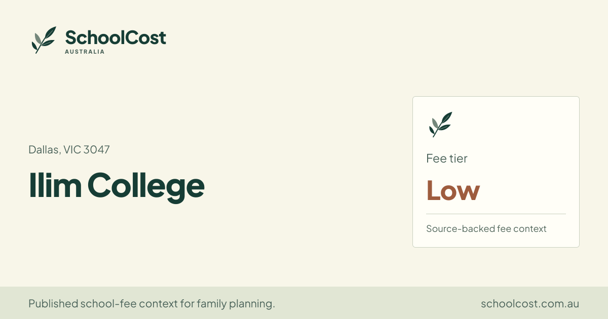 Ilim College Fees 2025 · SchoolCost Australia