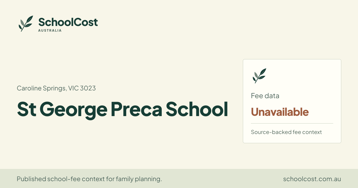 St George Preca School Fees · SchoolCost Australia